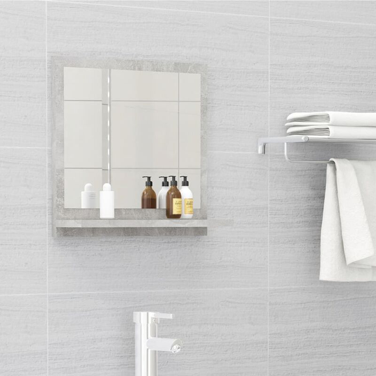 Bathroom Mirror Concrete Grey 40x10.5x37 cm Chipboard FF804557_UK - Topdeal