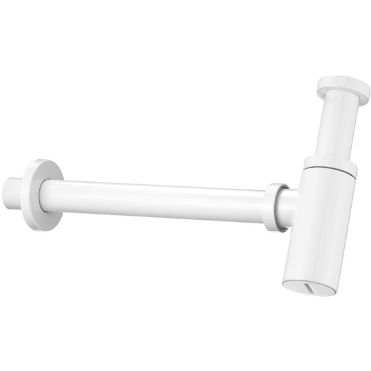 White Finished Brass Waste Bottle Trap Drain Siphon Basin Bathroom Sink