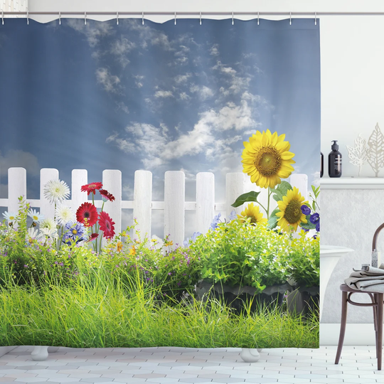 Bithiah 13 Piece Polyester Shower Curtain Set