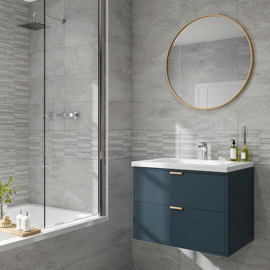 Amiata Beamsley Grey Matt Ceramic Tile Sample - Grey