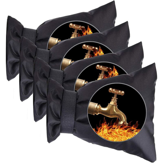 4 Pack Outdoor Faucet Covers for Winter - Pro 7.1' w x 9.8' h Outdoor Water Faucet Protector Socks for Pipe Insulation Freeze Protection, Reusable,