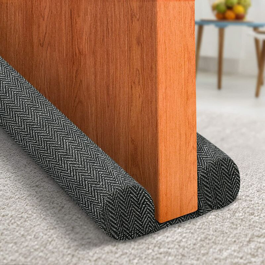 Door Draft Stopper, Size Under Door Draft Blocker Air Door Guard Door Sound Blocker Door Sweep, Energy Saving (Upgrade-Black)