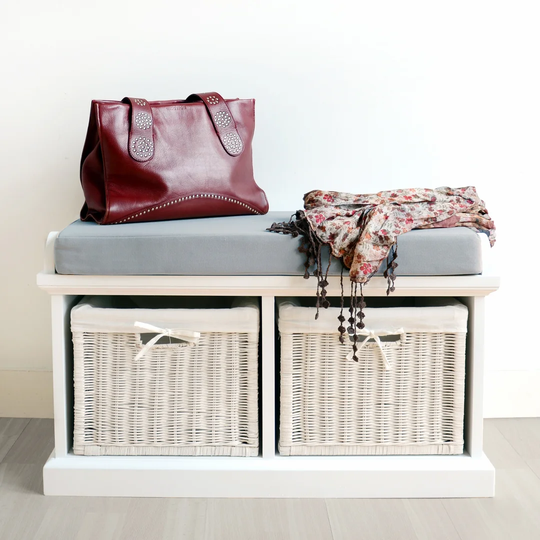 Bastogne Wood Storage Bench