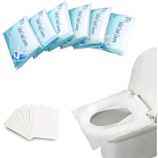 100 Pieces Disposable Toilet Covers, Maiado Disposable Toilet Covers Disposable Toilet Covers Individually Wrapped Biodegradable Paper Toilet Covers