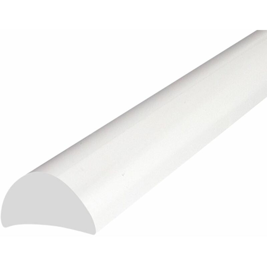 Shower Door Threshold Strip | Wetroom Barrier | Stick to Floor/Tray | Rigid Acrylic Material | White Finish | SEAL055W (90cm) - White