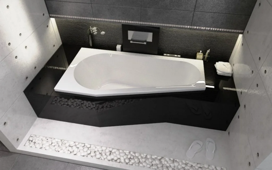 Corner Bathtub Right Acrylic RIHO DELTA 150X80 Cm