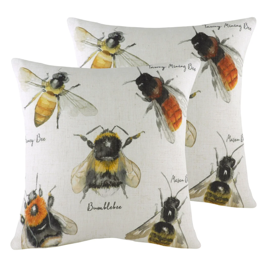 Govea Bees Feathers Scatter Cushion with Filling
