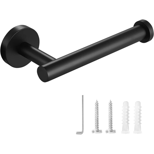 304 Stainless Steel Toilet Paper Holder, Black Wall Mounted, Punch Free Toilet Paper Holder, Toilet Paper Holder, Wall Mounted Bathroom Roll Holder,