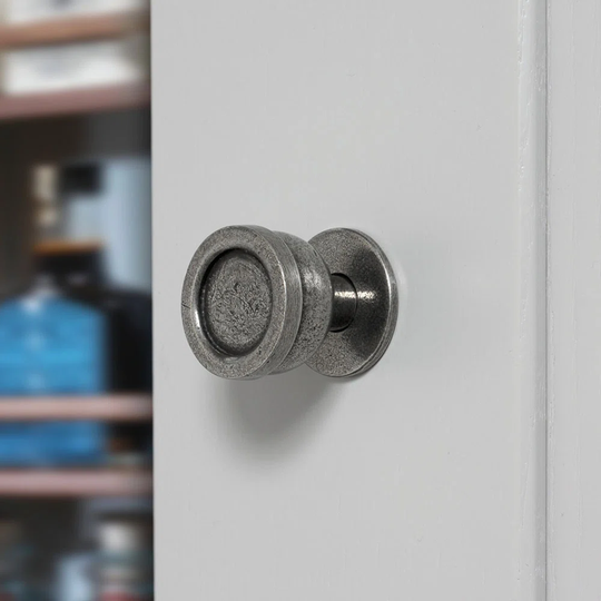 Quebec Genuine Pewter Mushroom Cabinet and Drawer Knob