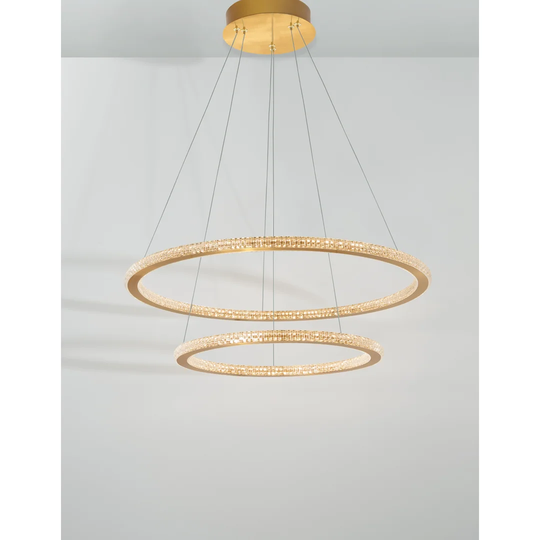 Lipscomb 2-Light Crystal LED Chandelier