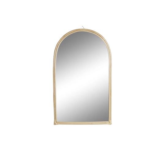 Englewood Wood Framed Wall Mounted Accent Mirror in Brown