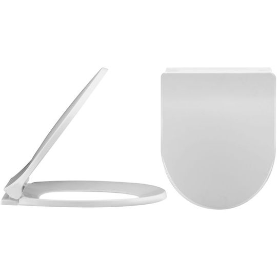 Milano Modern d Shaped Toilet Seat - 370mm x 465mm