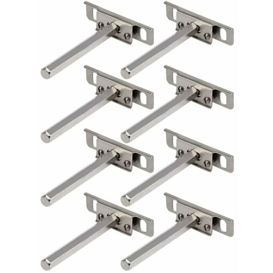 BR-Vie Metal Brackets for Floating Shelf 8Pcs Discreet Wall Bracket Model Fixing Shelves Storage Bracket for Invisible Floating Shelf Shelf Fixing