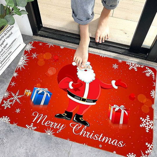 Christmas floor mat, indoor carpet anti-skid doormat, Christmas pattern indoor home decoration Christmas doormat carpet, bathroom mat, room bedroom