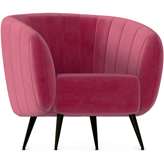 Privatefloor - Velvet upholstered armchair - Nuba Cognac Velvet, Wood, Metal, Polyester - Cognac