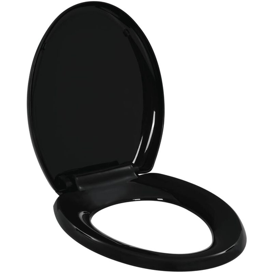 Soft-close Toilet Seat with Quick-release Design Black Vidaxl Black