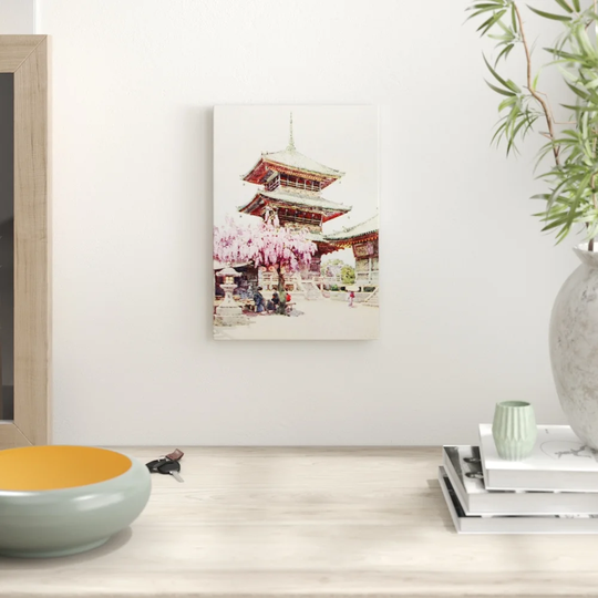 'Japanese Oriental Wisteria, Kyomidzu' by Ella Du Cane Graphic Art