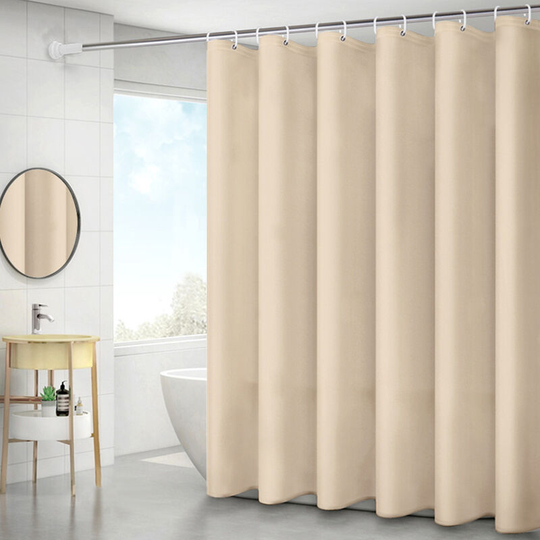 Solid Shower Curtain 6 x 6 ft Bath Curtains With 12 Metal Grommets and Hooks Waterproof peva Bathroom Curtains for Bathtub Showers,Brown - Brown
