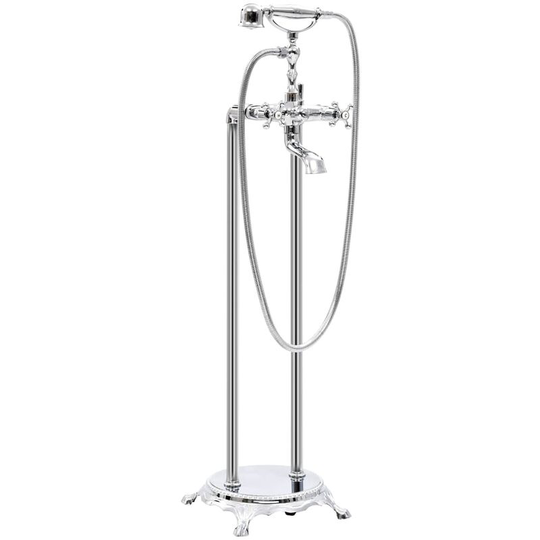 Freestanding Bathtub Faucet Stainless Steel 99.5 cm Silver Vidaxl Silver
