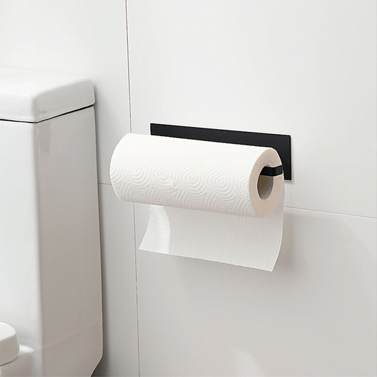 Self Adhesive Paper Towel Holders Paper Towel Holder Paper Towel Dispenser Kitchen Roll Holder Wall Mounted for Kitchen Cabinet or Bathroom(Black)