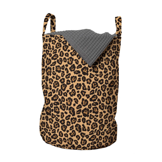 Leopard Print Orange Exotic African Laundry Bag