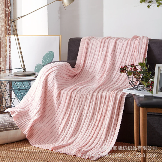 Ashwell Knitted Twisted Blanket