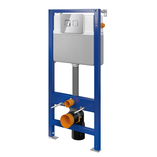 Accento Wall Hung Toilet and Mounting Frame with Dual Flush