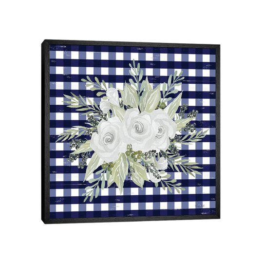 Navy Floral II by Cindy Jacobs - Graphic Art on Canvas