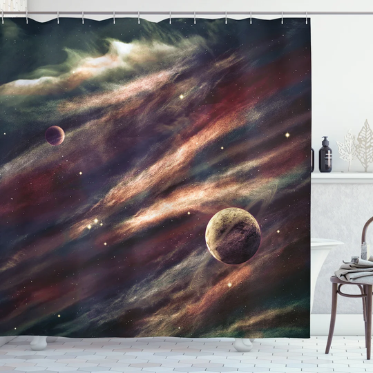 Borhane 13 Piece Polyester Shower Curtain Set