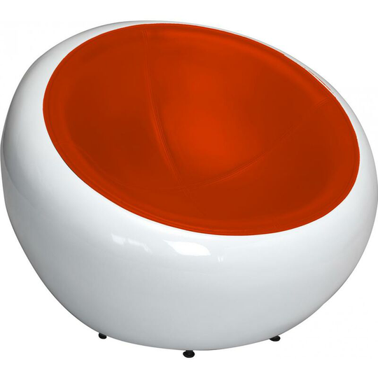 Egg Poco Chair Armchair - Fabric Orange Fabric, Fiberglass, Fabric, pp - Orange