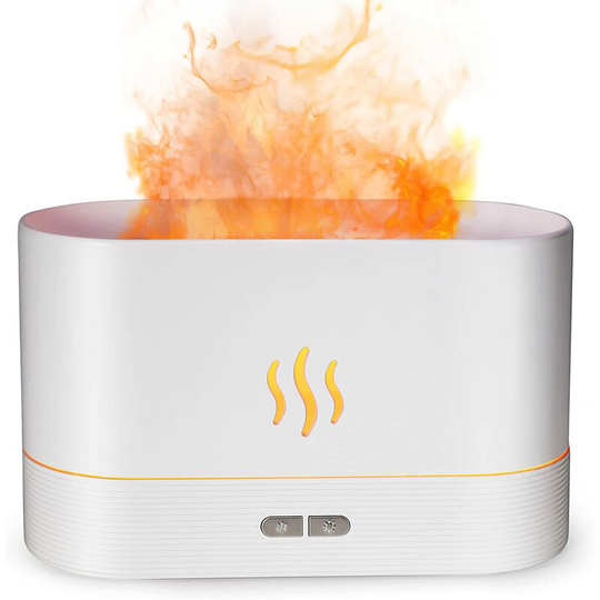 Ilovemilan - Flame air diffuser, humidifier, portable noiseless aromatic diffuser, suitable for home, office or yoga essential oil diffuser (water