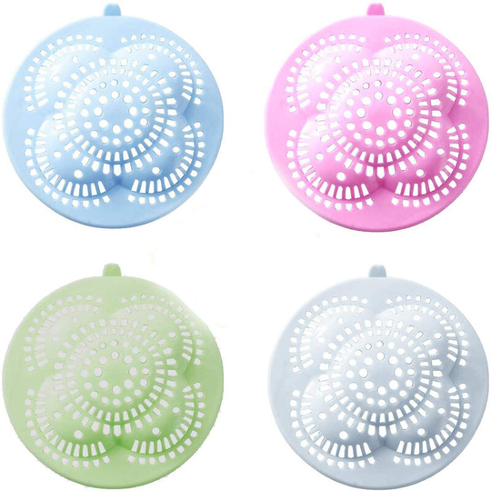 Shower Filter for Kitchen Bathroom Sink Silicone Filter with Non-slip Suction Cups Bathtub Drain Cover Hair Catcher