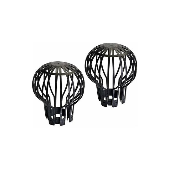 2x Weatherproof Outdoor Downpipe Gutter Guard Roof Drain Block Clogg Cover