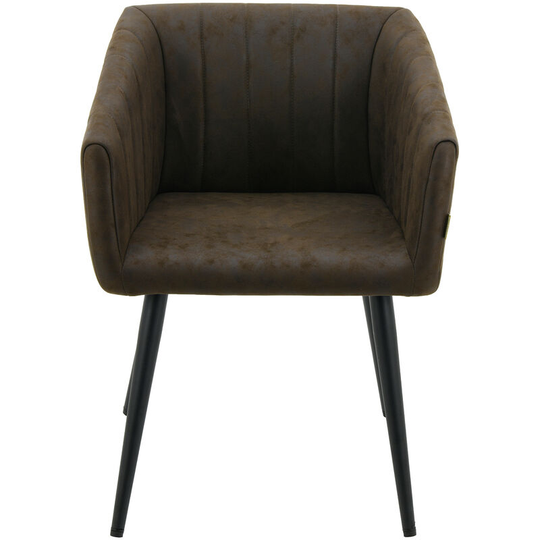 Home Eden Upholstered Kitchen Dining Chair, Black Strong Steel Metal Leg, Lounge Leisure Living Room Armchair Reception Pub Restaurant Tub Chair