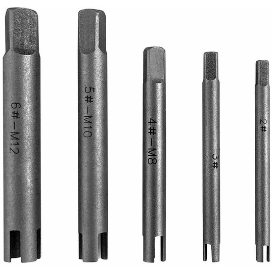 Morejieka - BR-Vie 5PCS Tap Extractor , Tapping Extractor , Steel Screw Extractor ,Stripped Screw Tap Extractor Set