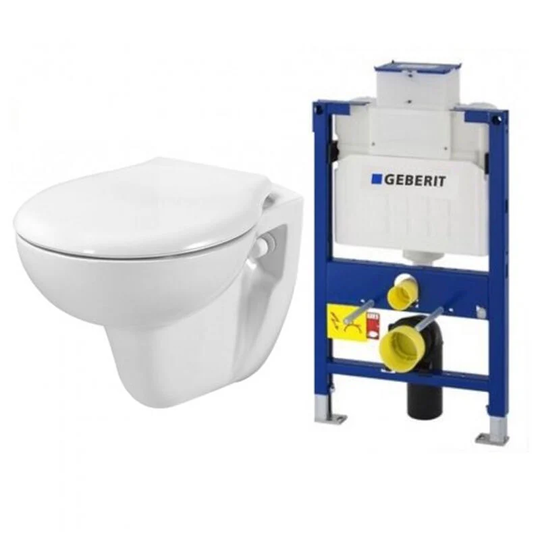 AKW Livenza Wall Hung Toilet with Geberit Duo Fixing Frame and Concealed Cistern