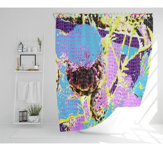 Afro Plants Designer Shower Curtain