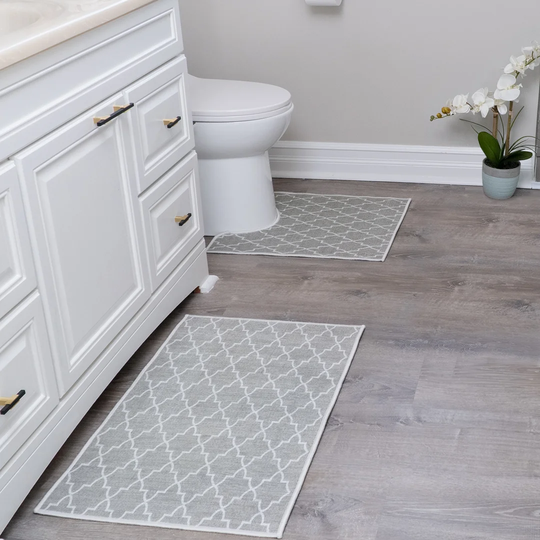 Chirag 2 Piece U-Shape Bath Mat Set
