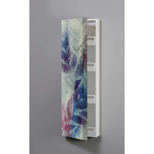 Flower Graphic 8 Pair Shoe Storage Cabinet