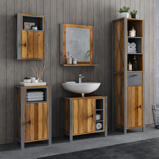 Hamrick 5 Piece 600mm Bathroom Furniture Suite with Mirror