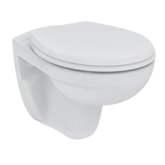 Wall Hung Toilet and Mounting Frame with Button flush and Soft Close Seat