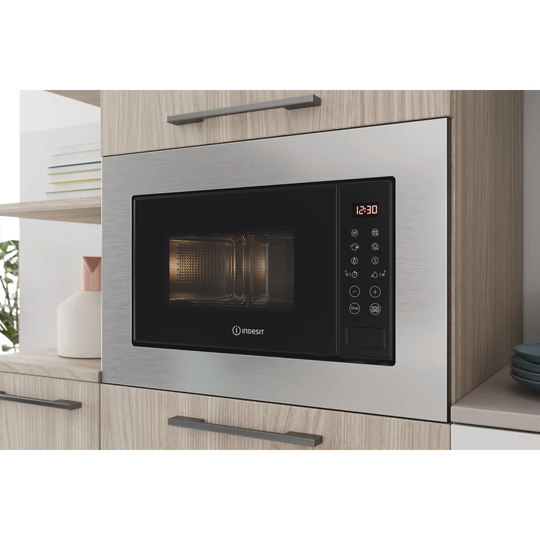 Indesit MWI120GXUK Built-in Microwave Oven - Stainless Steel