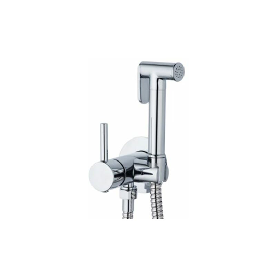 Invena - Chromed Brass Wallmounted Bidet Tap Ceramic Head Mixer Expendable Handle