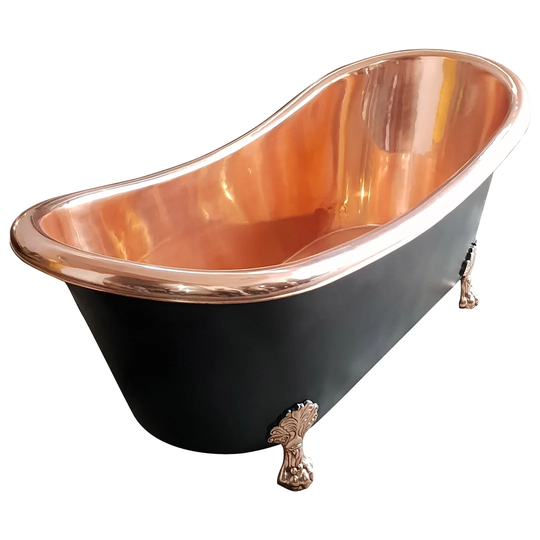 1830mm x 813mm Clawfoot Double Slipper Bathtub