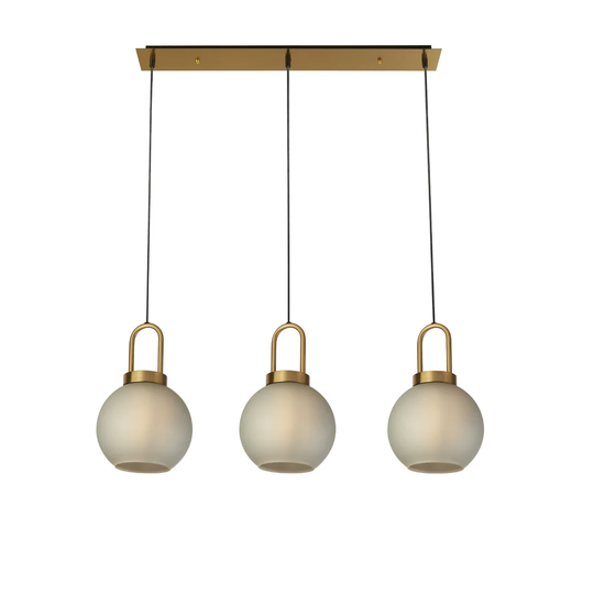 Debbi 3 - Light Kitchen Island Globe Pendant