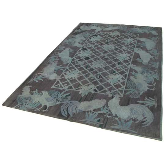 Eberhardt Hand-Knotted Cotton/Wool Grey Rug