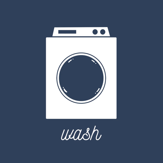 Bundle Wash Dryer Navy - Wrapped Canvas Painting Print