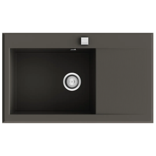 Sharan 86 Cm X 52 Cm Single Bowl Inset/Undermount Kitchen Sink With Right Drainer