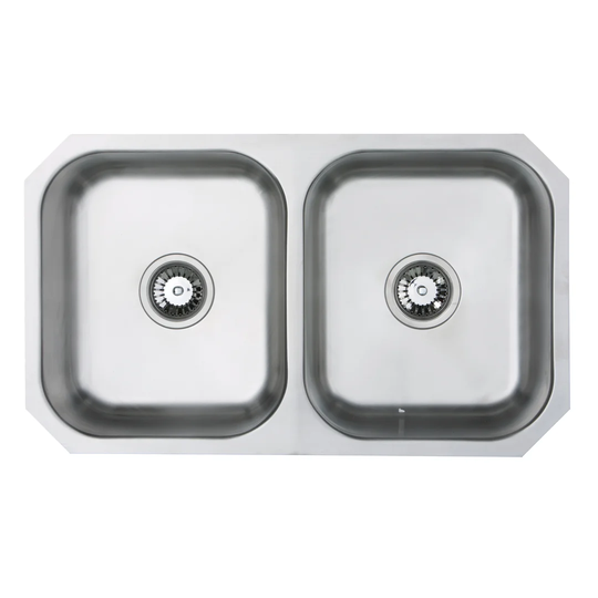 78cm x 46cm Double Bowl Undermount Kitchen Sink