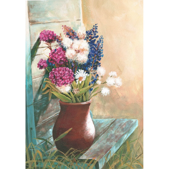 Sunrise Farm Florals - Wrapped Canvas Painting Print